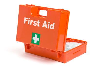 opened first aid kit
